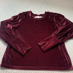 Loft Velvet Long Sleeve Top — SIZE SMALL!